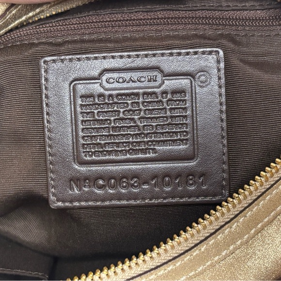 Coach Metallic Gold Hobo Vintage Shoulder Bag 2006 - Picture 7 of 7